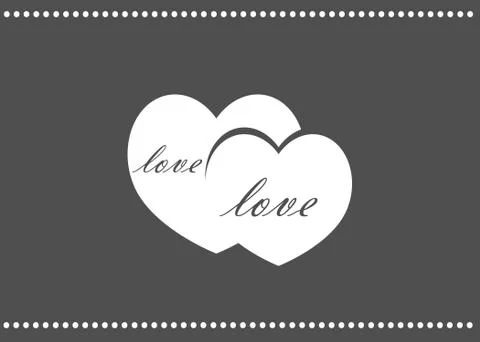 White hearts Stock Illustration