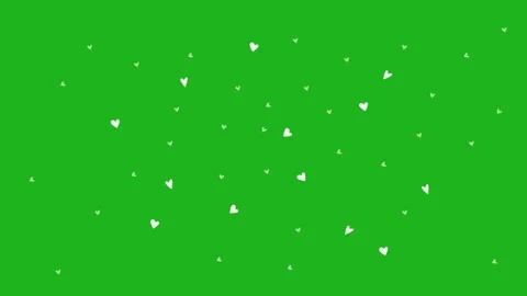 White hearts motion graphics with green screen background Stock Footage 133046165