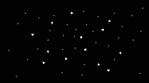 White hearts motion graphics with night background Stock Footage 133500891