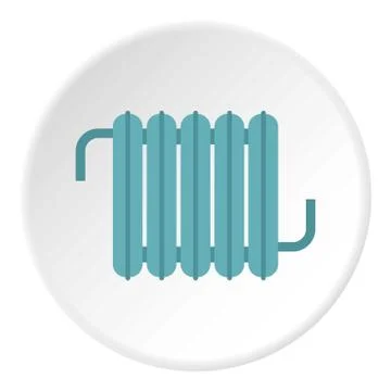White heating convector icon circle Illustrazione stock