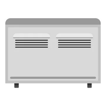 White heating convector icon isolated Illustrazione stock