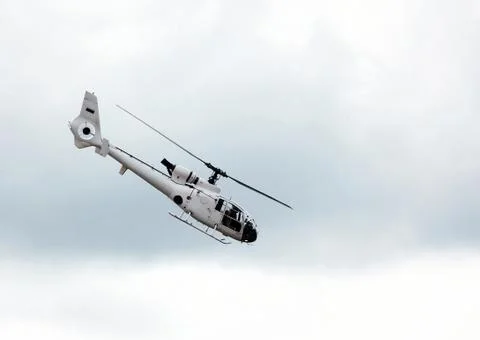 White helicopter Stock Photos