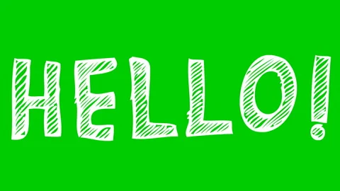 White hello green Stock Footage 193550925