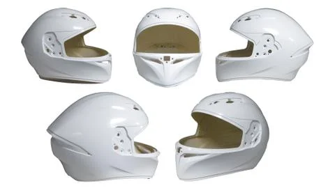 White helmet on a white background Stock Photos