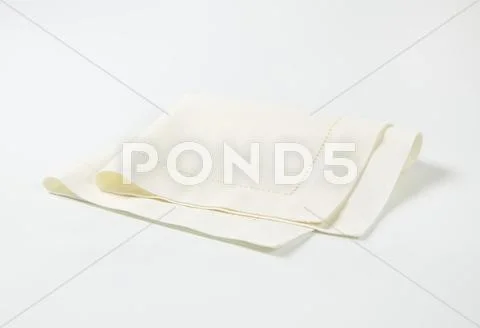 White Hemstitch Napkin Stock Photos