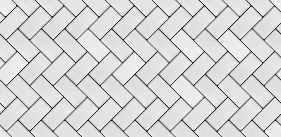 White herringbone seamless floor texture. Herring bone pattern. Ceramic zigzag Stock Illustration