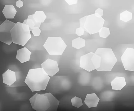 White hex bokeh background Ilustración de archivo