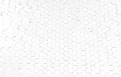 White hexagon 3D background texture. 3d rendering illustration. Futuristic ab Stock Illustration