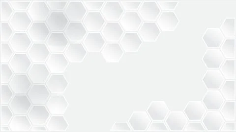 White hexagon abstract background Stock Illustration