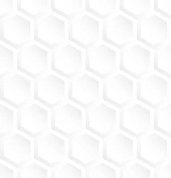 White hexagon abstract seamless pattern background Stock Illustration
