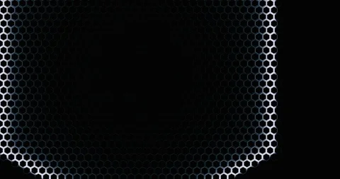 White hexagon light puls on mesh background as endless loop - 3D animation Stock Footage 111026610