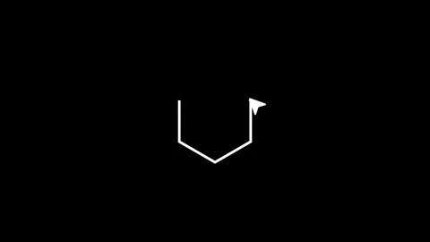 White hexagon line is drawn with mouse pointer animation Stock Footage 333633969