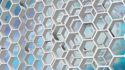 The white hexagon or beehive pattern on dna Background for sci or medical c.. Stock Photos
