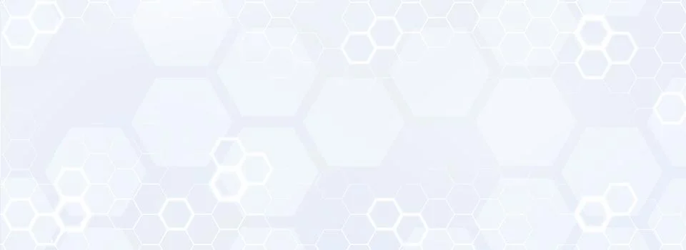 White hexagon pattern with honeycomb texture Illustrazione stock