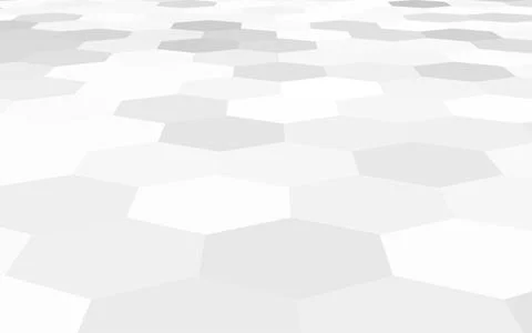 White hexagon pattern with soft gradient shadows creating a modern abstract Illustrazione stock