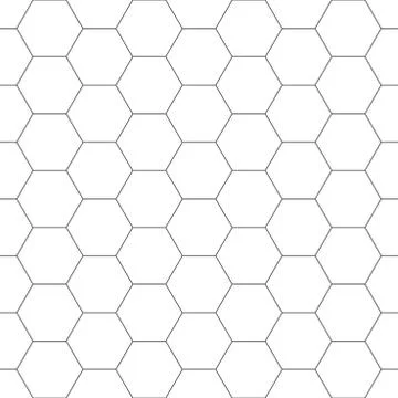 White hexagon seamless background. 库存插图