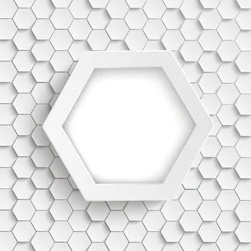 White Hexagon Structure Big Centre Cover Illustrazione stock