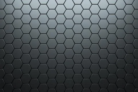 White Hexagonal background 3D render 스톡 일러스트
