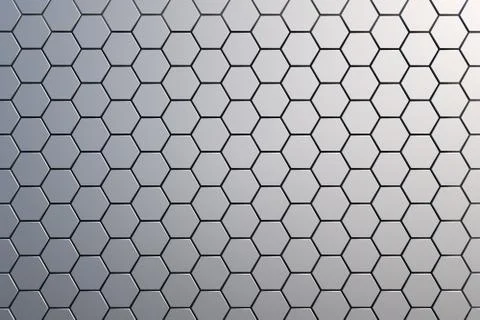 White Hexagonal background 3D render イラスト素材