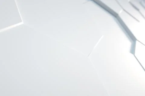 White Hexagonal background 3D render Illustrazione stock