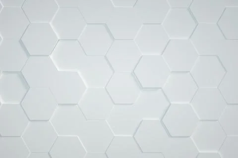 White Hexagonal background 3D render イラスト素材
