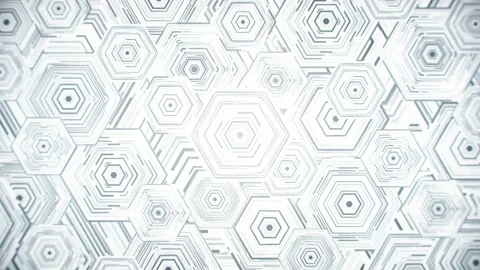 White Hexagonal Pattern Stock Footage 153122205