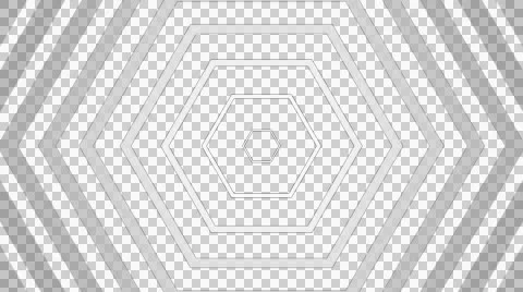 White hexagonal simple  with alpha Video stock 45954552