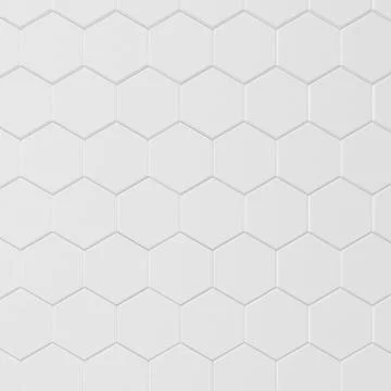 White hexagonal tile Stock Illustration