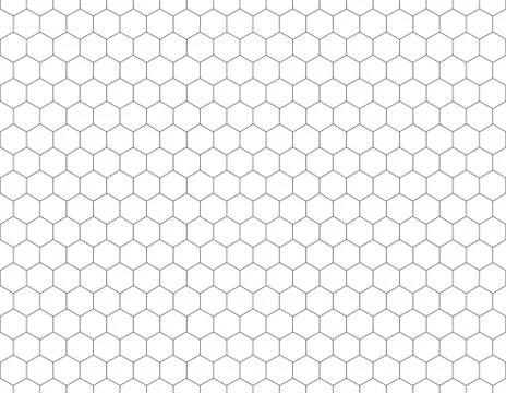 White hexagons shape pattern background. Simple seamless mesh texture. Abstra Stock Illustration