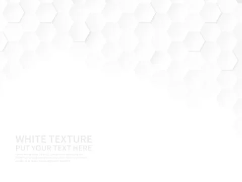 White hexagons. Technologic hexagonal pattern, geometric honeycomb gradient Stock Illustration