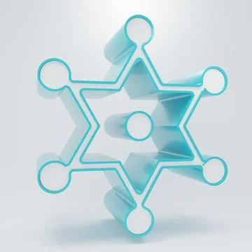 White Hexagram sheriff icon isolated on grey background. Police badge icon... Stock Illustration