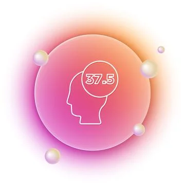 White High human body temperature or get fever icon isolated on white backg.. Stock Illustration