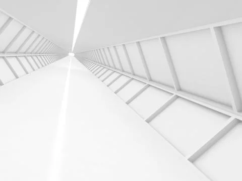 White high-tech interior background, 3d Stock Illustration