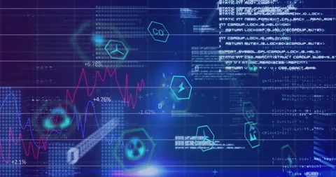 White highlight beam sweeping data dashboard starting line graph surging Stock Footage 311916317