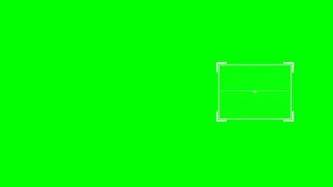 White Highlight Box Frame Sliding and Scanning over Green Screen Background Stock Footage 346612072