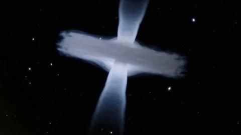 White Hole Simulation, Space Flight 4K Stock Footage 236841061