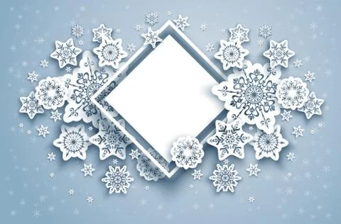 White holiday frame Stock Illustration