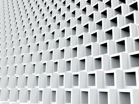 White hollow cube background Stockfoto's