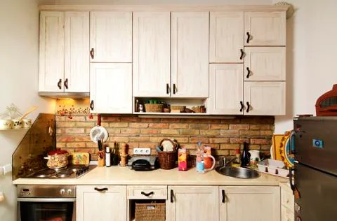 White home Kitchen 写真素材