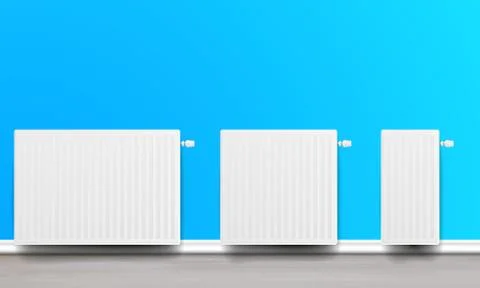 White home radiators Stock Illustration