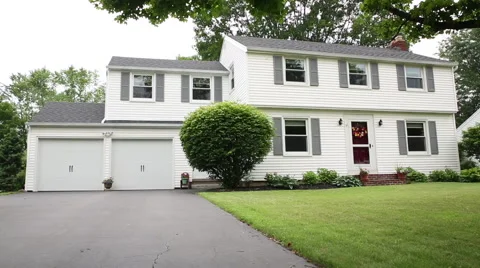 White Home Tilt Up Stock Footage 62779217