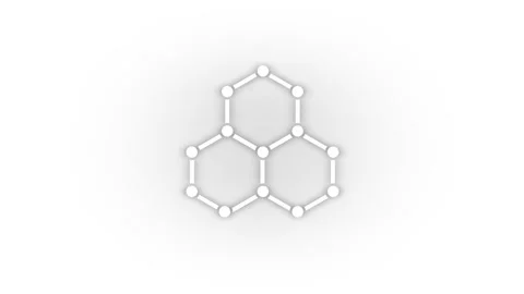 White honeycombs icon with shadow isolated on white background. Stock Footage 202219323