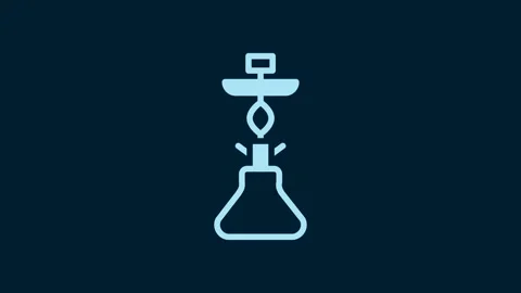 White Hookah icon isolated on blue background. 4K Video motion graphic animation Stock Footage 230061665