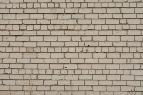 White horizontal brick texture wall. Brick background. Stock Photos