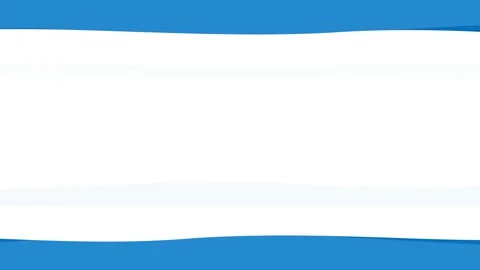 A white horizontal central rectangular shape framed by two solid blue curve.. Stock Footage 345687186