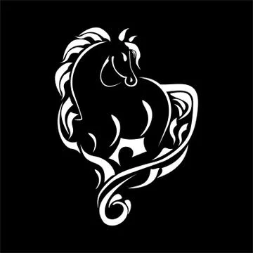 White horse Illustrazione stock