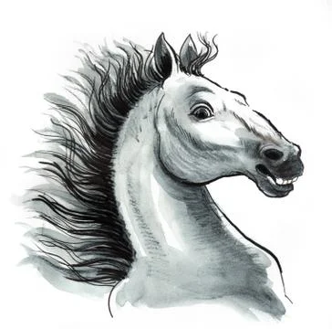 White horse Illustrazione stock