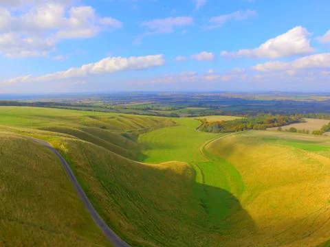 White horse Ridge Way Stock Photos