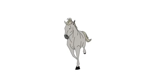 White Horse running cycle Stock Footage 305724910