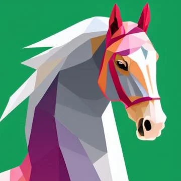 White horse's head Stock Illustration